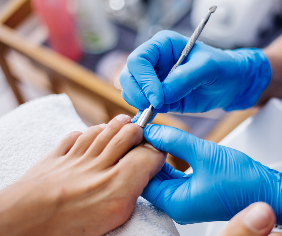 person getting a pedicure